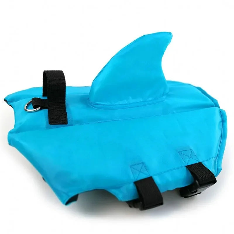 Dog Life Vest Summer Adjustable Pet Shark Swimsuit Enhanced Buoyancy Swimming Jacket Dog Safety Clothes for Medium Large Dogs