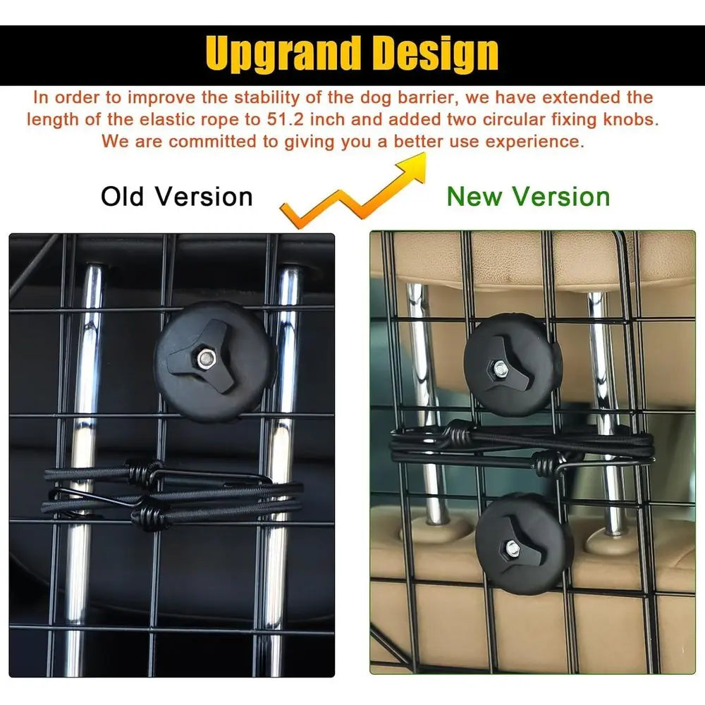 Dog Car Barrier SUV Heavy Duty Steel Wire Mesh Pet Divider Vehicles Adjustable Unit Dog Travel Barrier Cars Trucks SUVs Cargo Ar