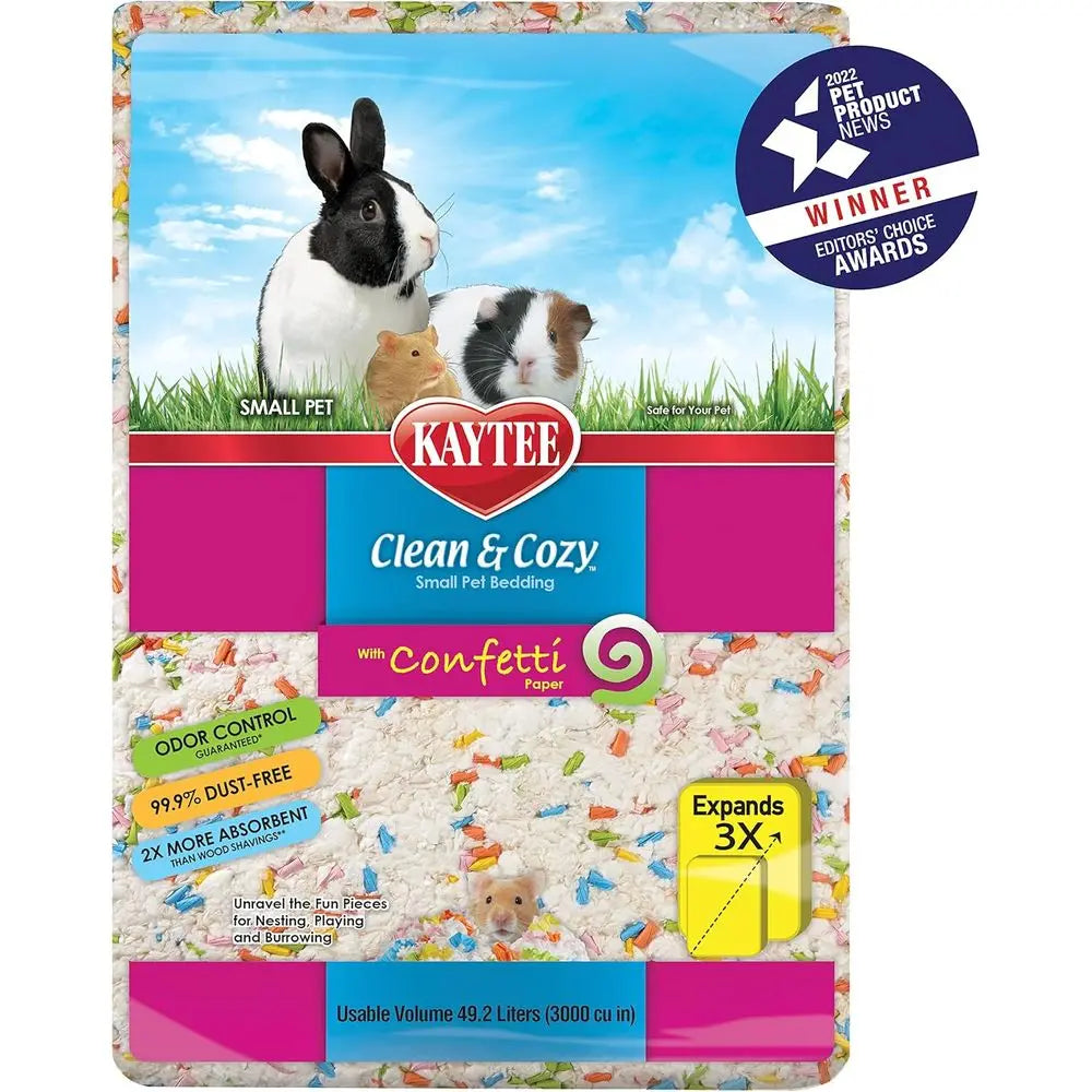 Clean & Cozy Conetti Bedding for Small Pets, 49.2 Liters