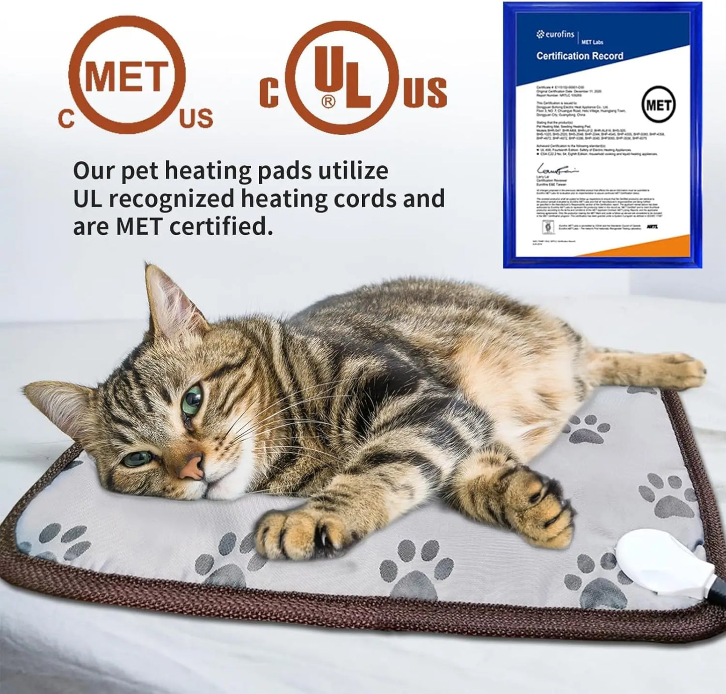Extra Large Dog Heating Pad with Smart Thermostat, Waterproof and UL Certified for Safety