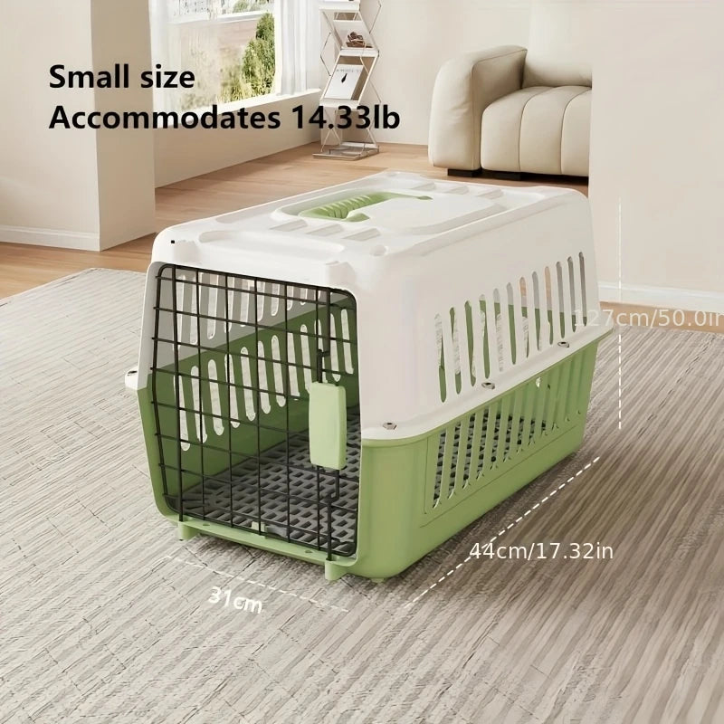 Aviation-Certified Portable for Air Travel - IATA-Compliant Small Animal Carrier with Breathable Design, Partition Dividers & Easy Assembly - Sturdy & Durable for cats, Dogs, Rabbits in Plane Cabin - Carrier Suitable for Airp