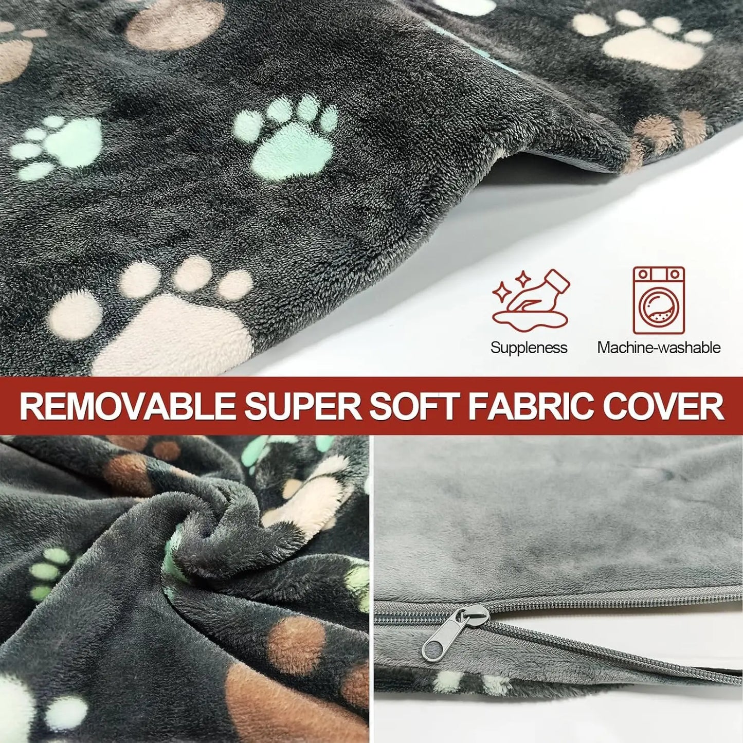 Large Waterproof Pet Heating Pad with Smart Thermostat, UL Certified for Dogs and Cats