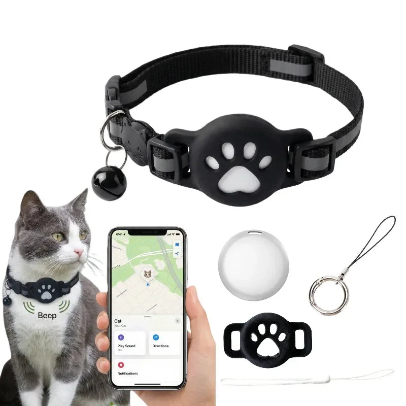 5pcs Pet Locator Set (Includes 1 Tracker, 2 Leashes, 1 Collar, 1 Protective Case) Smart 2-In-1 Multifunction GPS Tracker Collar Set, Cat Tracker GPS Collar, Kitten GPS Collar, Pet Additions, Compatible with Ios, Without Batte