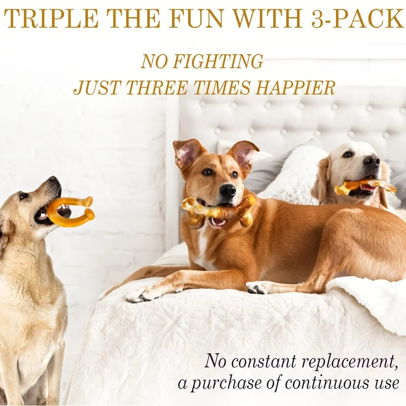 Apasiri Aggressive Chewers Dog Chew Toys: 3 Pack Tough Dog Toys For Aggressive Chewers Large Breed, Indestructible Dog Toy For Aggressive Chewers