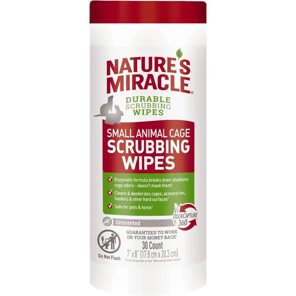 Pet Cage Cleaning Wipes for Small Animals, 30-Pack
