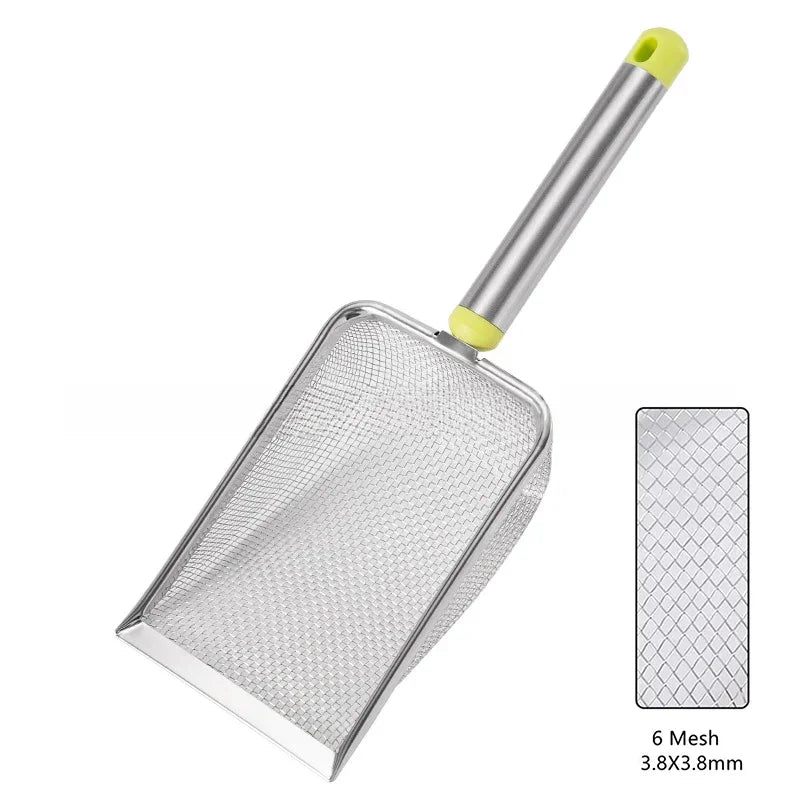 Stainless Steel Fine Mesh Cat Litter Scoop For Easy Clean Up