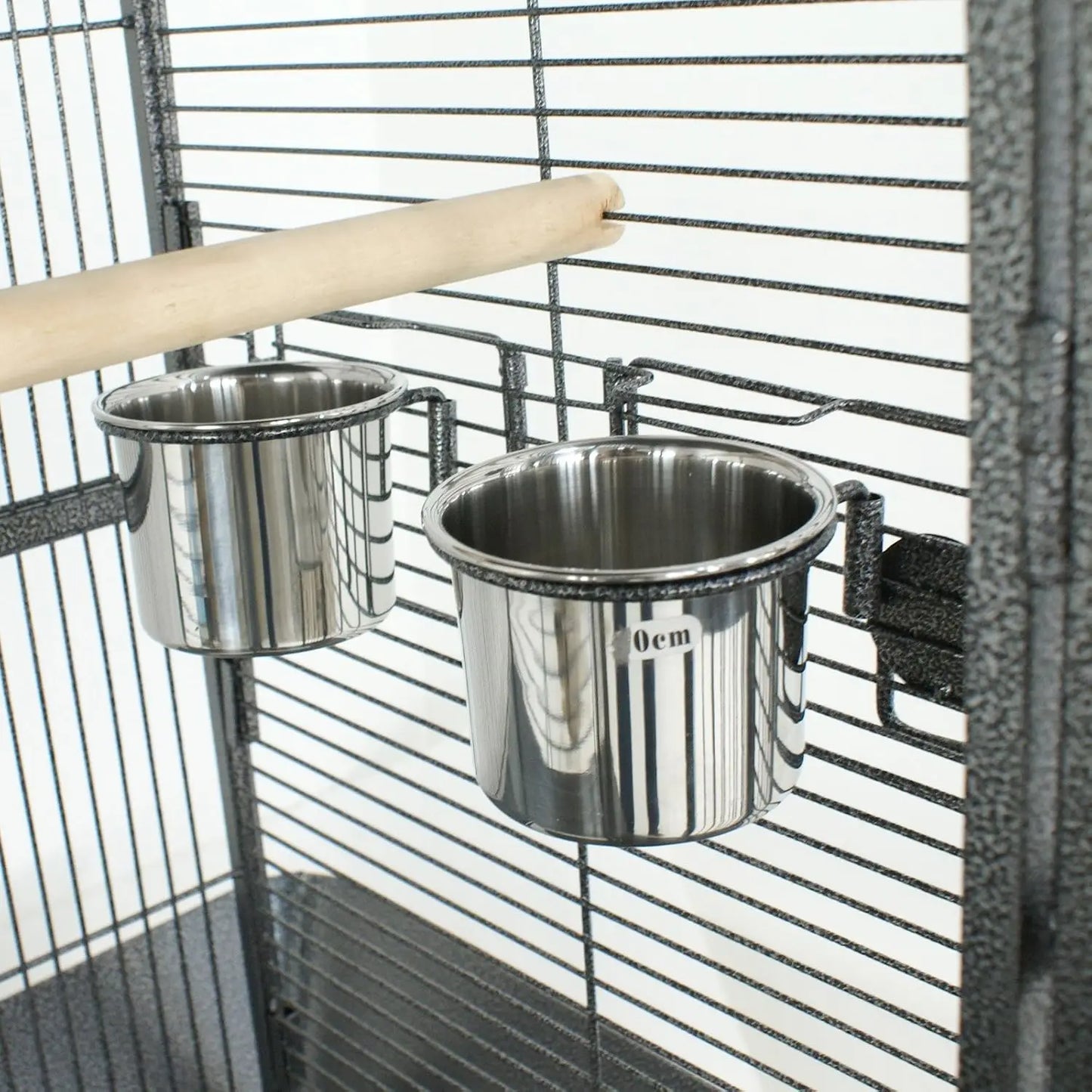 61 inch Iron Bird Cage, Play Top Parrot Cage with Rolling Stand for Parrot Cockatiels Parakeet Cage Macaw Finch Cockatoo Perch P