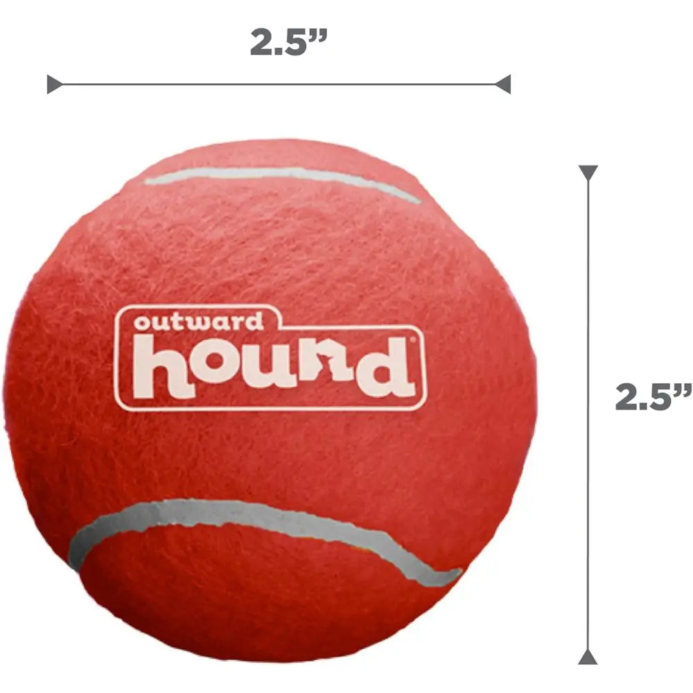 Squeaker Ballz - Squeaky Tennis Balls for Dogs Under 50 lbs, Interactive Dog Toy, Medium (2.5), 4-Pack