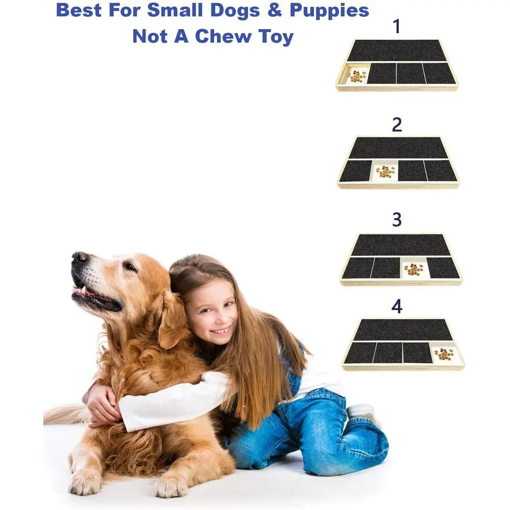 Dog Nail Scratch Pad with Treat Box & Pet Nail Clipper, Interactive Training Tool for Filing Dog Nails, Best for Small Dogs & Pu