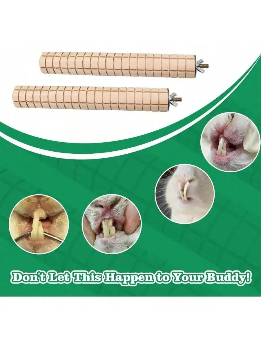 Wooden Chew Toy For Guinea Pig Rabbit Hamster Chinchilla Rat Small Animal Cage Accessory