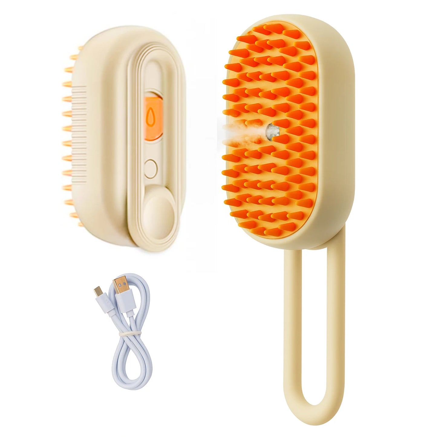 3 In One Cat Steam Grooming Brush For Shedding Reduction
