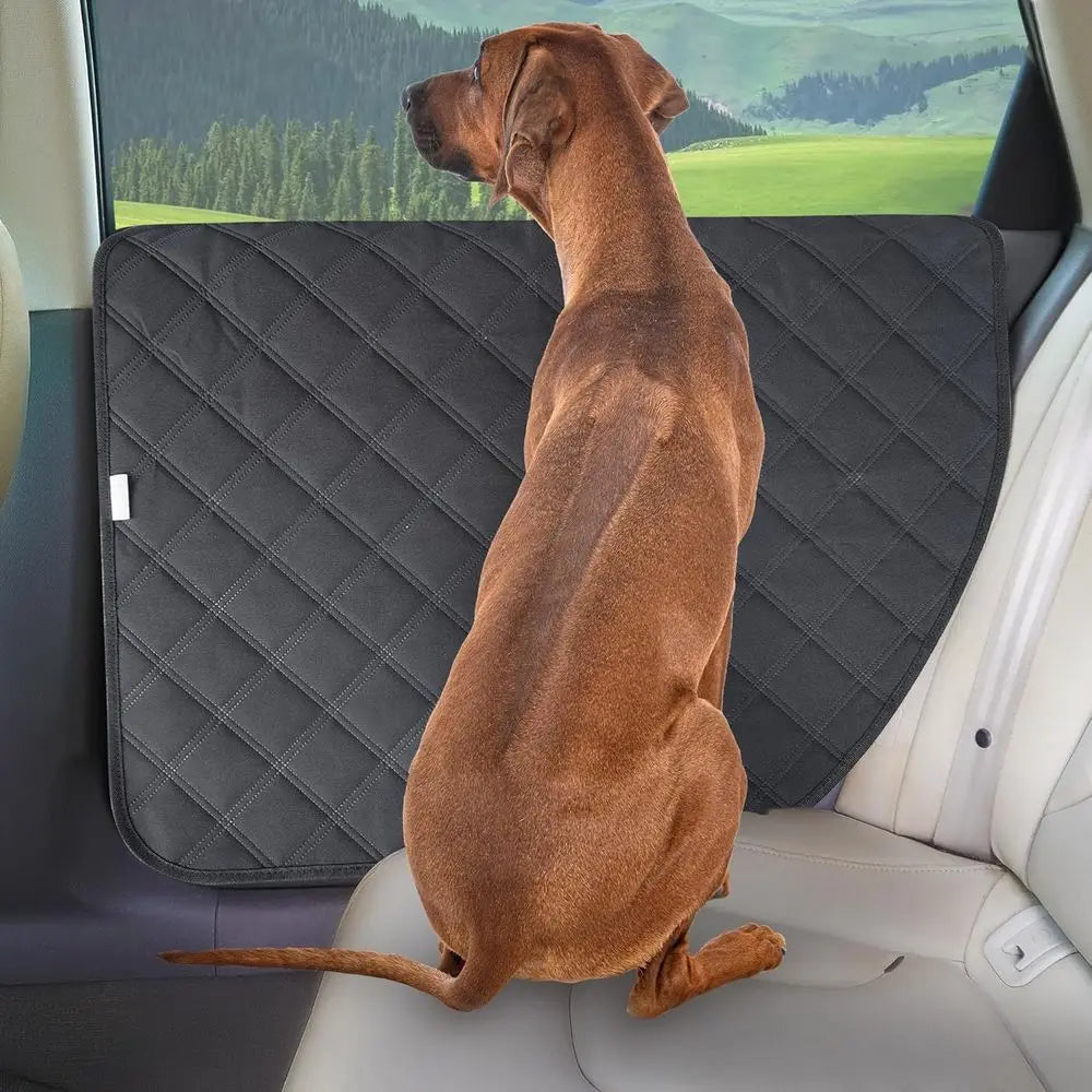 Car Door Protector 2-Pack, Protects from Dog Scratches, 900D Heavy Duty Thick Fabric, Window Roll Compatible & No Tint Damage, S