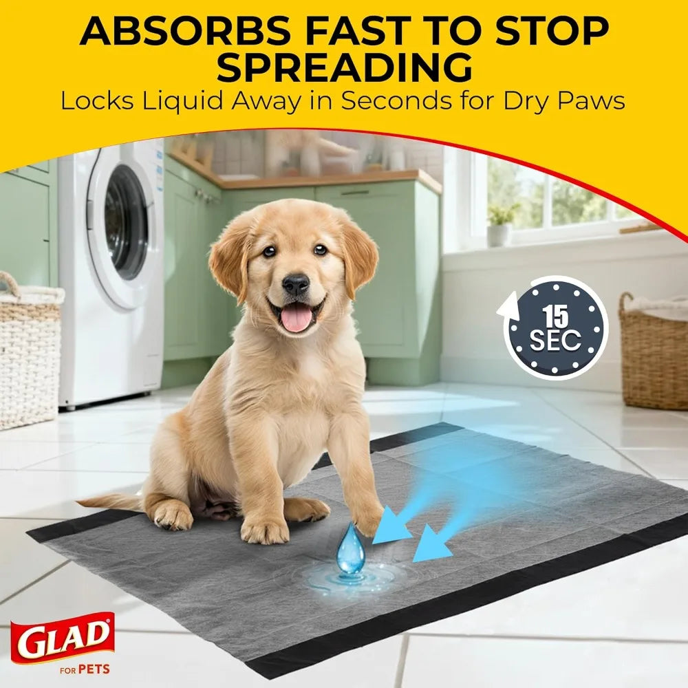 Extra Large Charcoal Dog Training Pads for Pets - Absorbent Leak-Proof Pee Pads for Dogs And Puppies