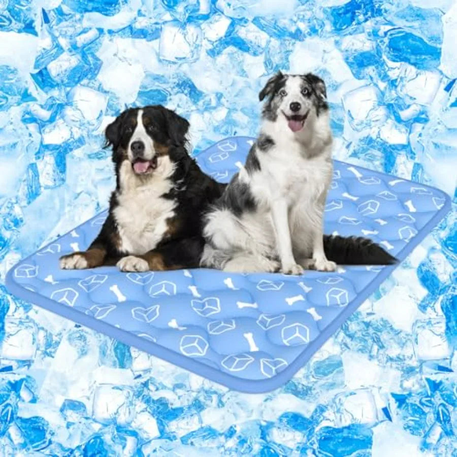 Dog Cooling Mat 2.0, Ocean, 44" x 32" Thick and Durable Cooling Mat for Extra Dogs, Long-Lasting Cool with Waterproof and Color