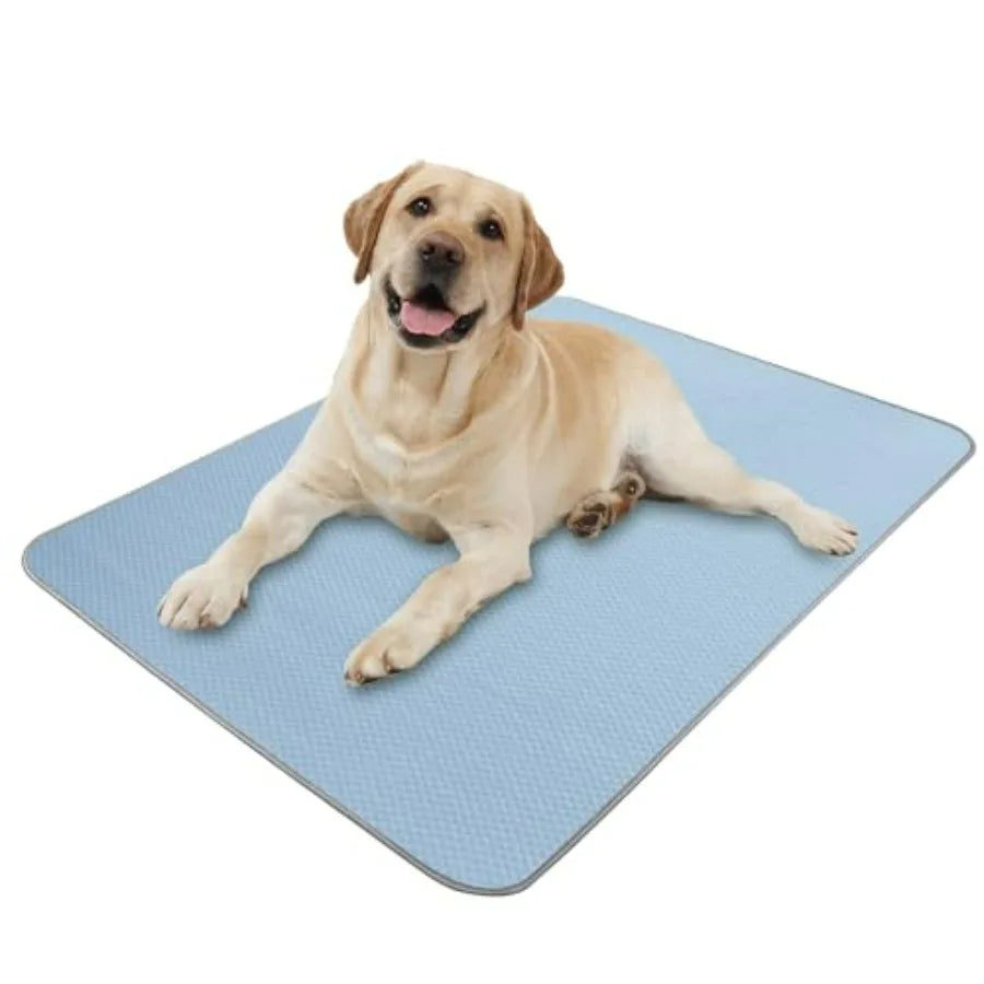 Summer Dog Cooling Mat Washable Ice Silk Self Cool Pad for Small Medium Large Dogs and Cats, Pet Sleeping Pad for Crate, Bed, I