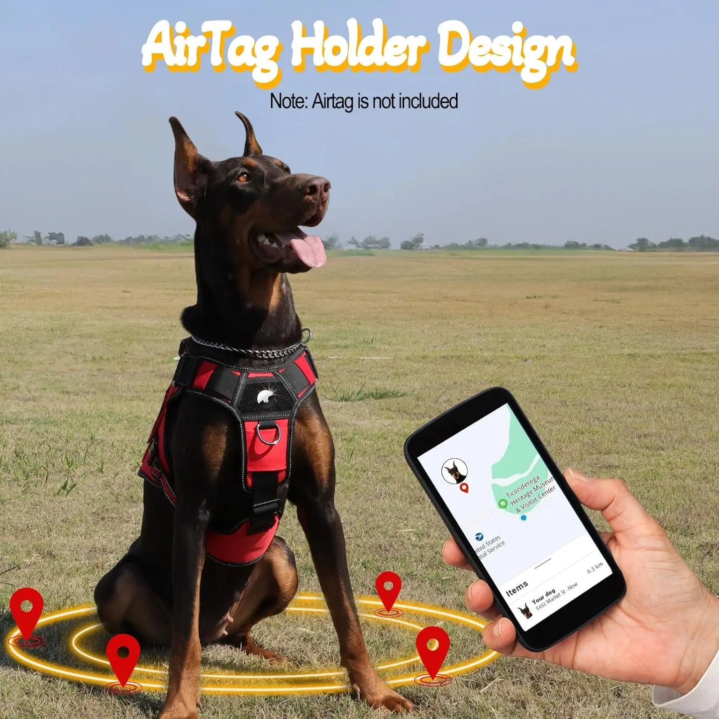 Tactical Dog Harness With Metal Buckles And Reflective No Pull Vest