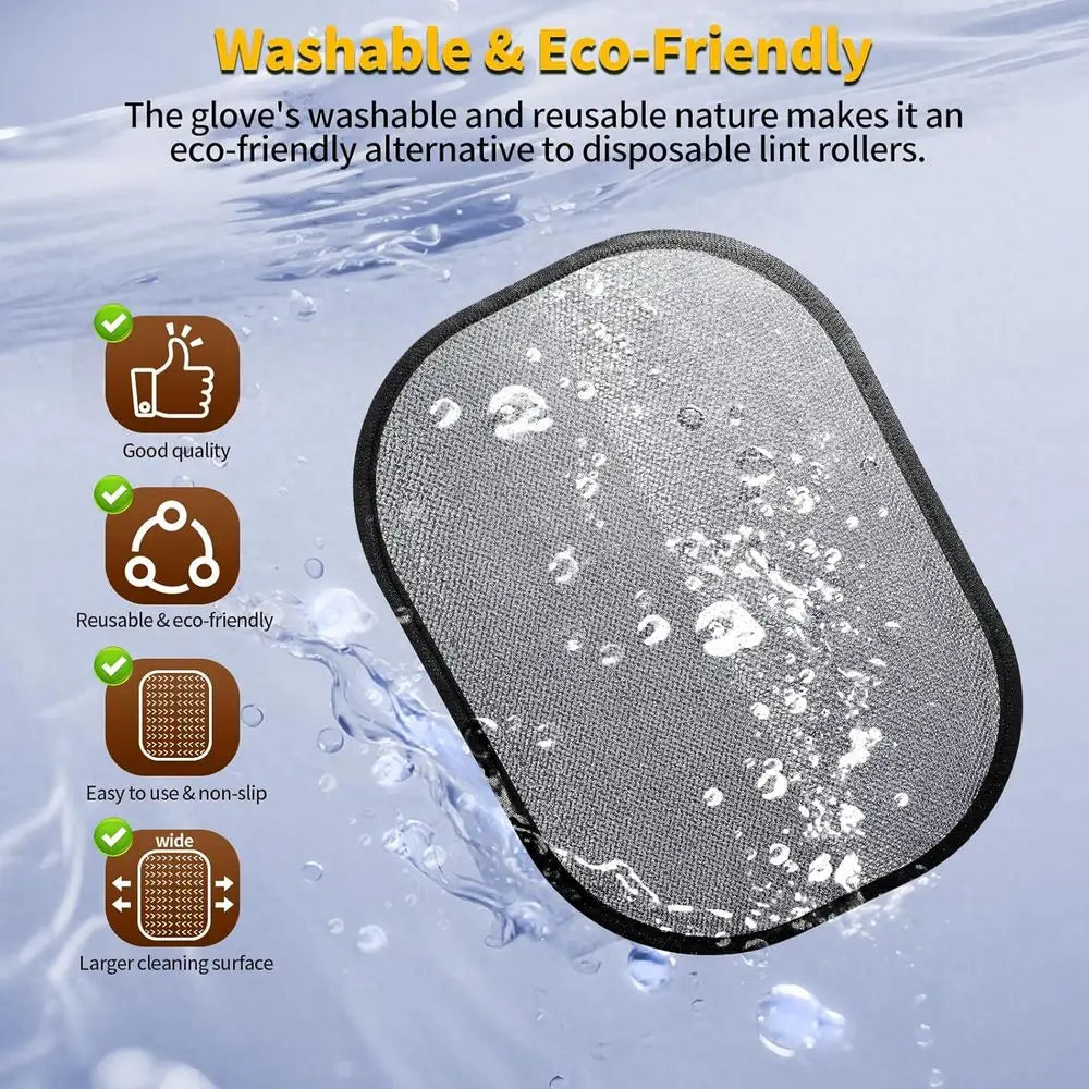 Upgraded Reusable Electrostatic Pet Hair Removal Glove for Dogs and Cats, Ideal for Clothes, Furniture, and Car Seats