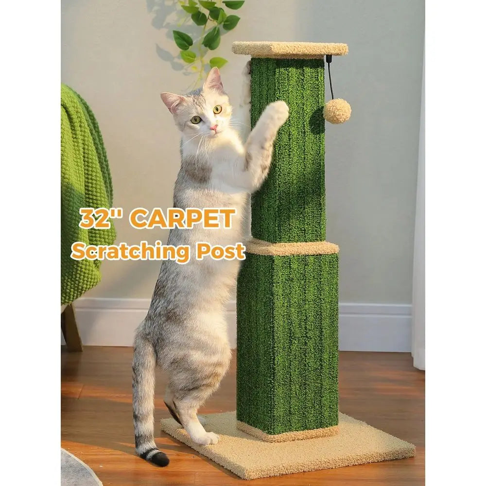 32 Tall Large Cat ching Post ching Post For Indoor Cats Adults Ultimate ch Post With Woven Sisal, Large Base And