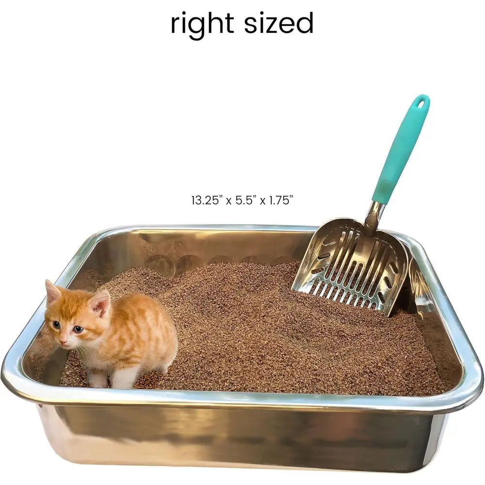 Multicat Cat Litter Scoop | Solid Metal | Litter Box Tray Pan Siter
