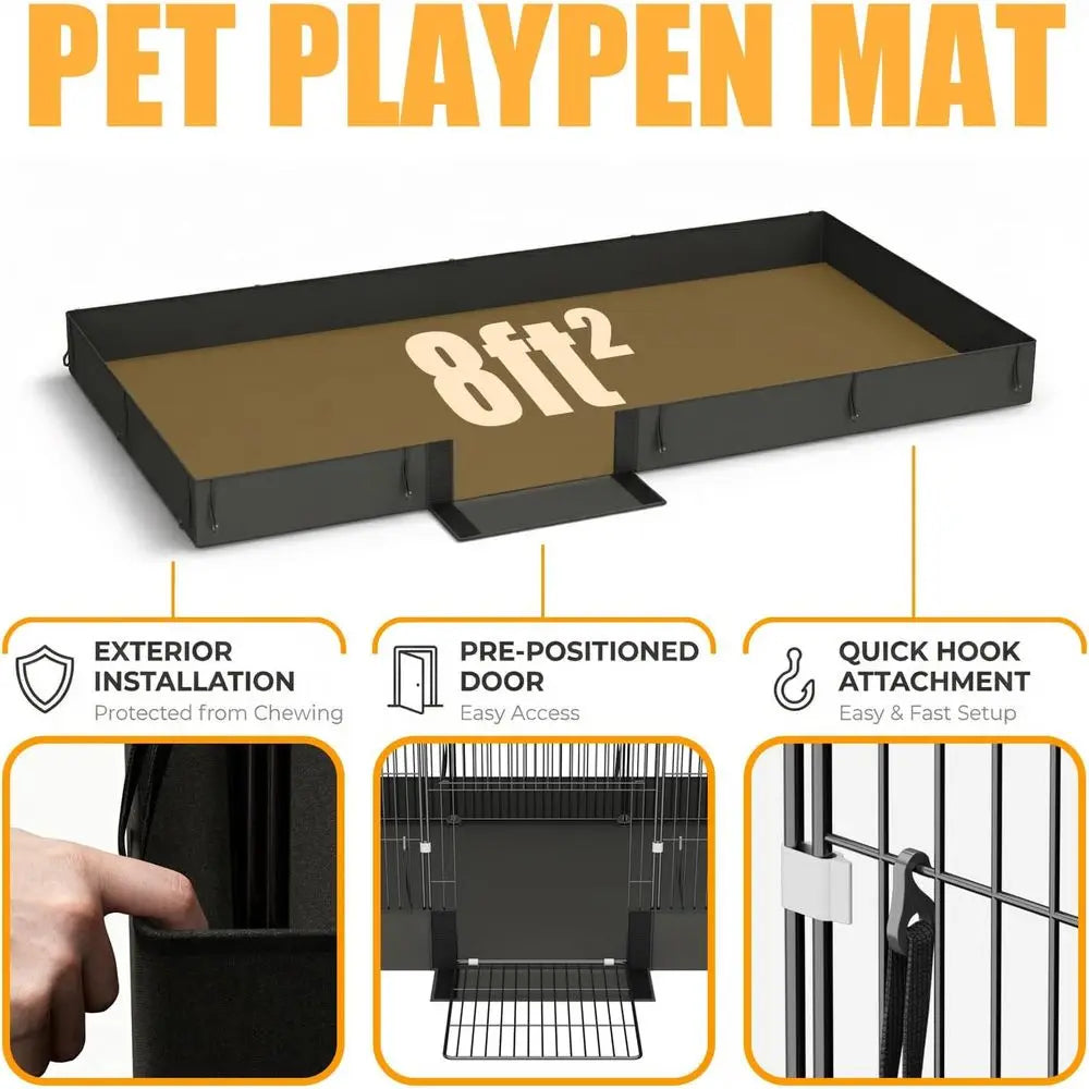 20-Plane Enclosed Guinea Pig Cage with Door & Waterproof Liner, Expandable for Small Animals, Metal Wire Rabbit Enclosure