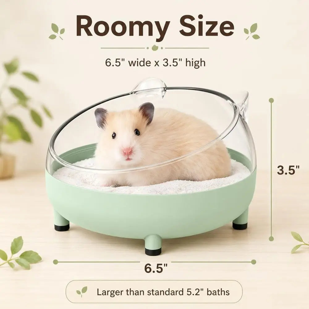 Hamster Sand Bath Container, Large Sandbox Toilet Gerbil Batheoom, Tiny Chinchilla Dust Bathtub Sand Bath Box or Hamster Cage Ac