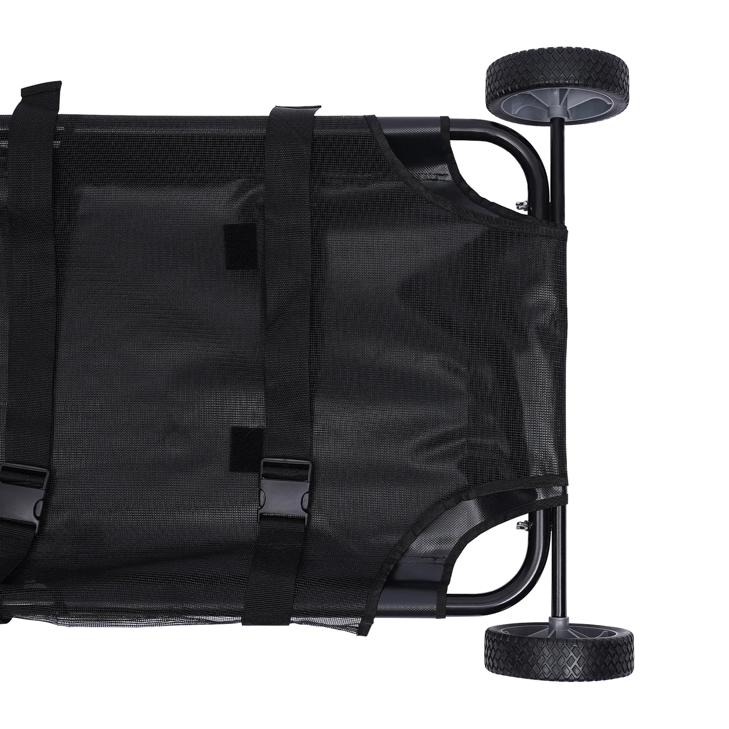 Black Animal Stretcher Pet Trolley, Heavy-Duty Extra Large Veterinary Stretcher Cart with All-Terrain Wheels 50.39" Body