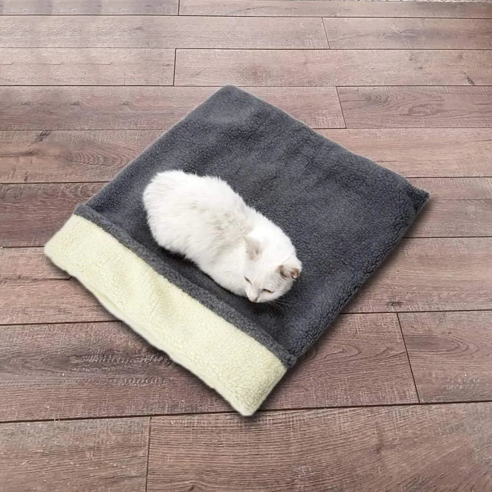 Cat Bed Cave Sling Bag, Pet Mat Warming Pad Sack for Cats and Small Dogs