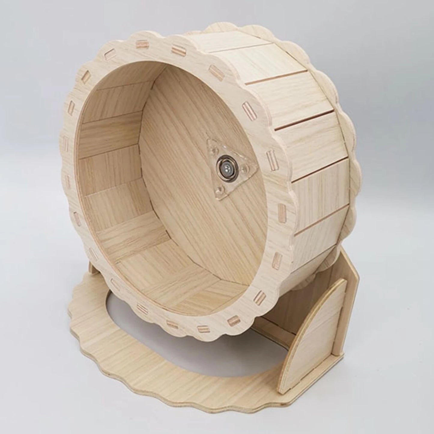 Hamster Wooden Running Wheel Toys Exercise Wheels for Gerbils Syrian Hamster Pet Hamster Running Wheels Stand Cage Accessories