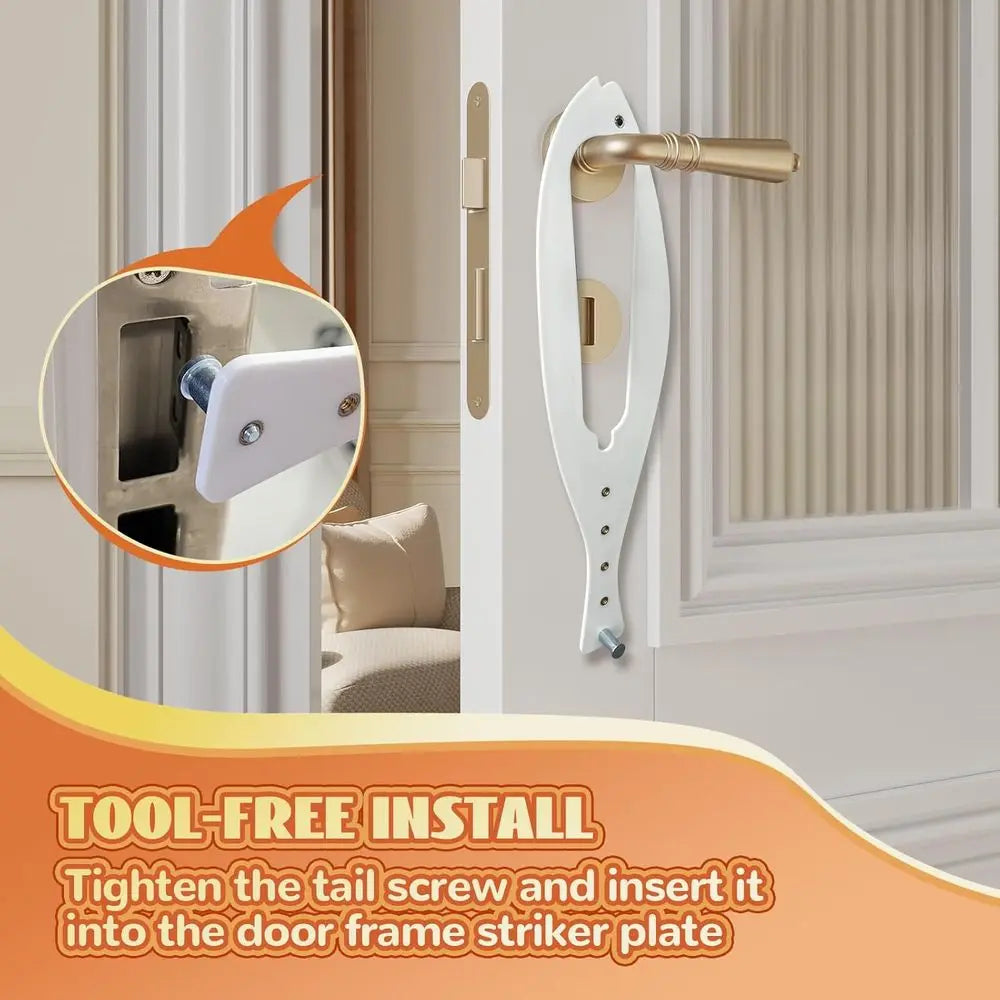 2 Pcs Cat Pet Door to Keep Dog Out of Litter Box and Food, Door Protector with 5 Adjustable Size Straps 2.5-6 Wide, No Measuring