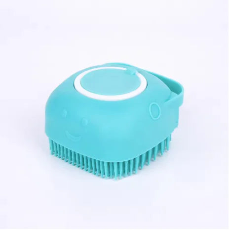 Soft Teeth No Skin Irritation! Cute Smile Pet Massage Brush - Silicone Grooming & Massage 2-in-1 Dog Cat Brushing Gadget Home