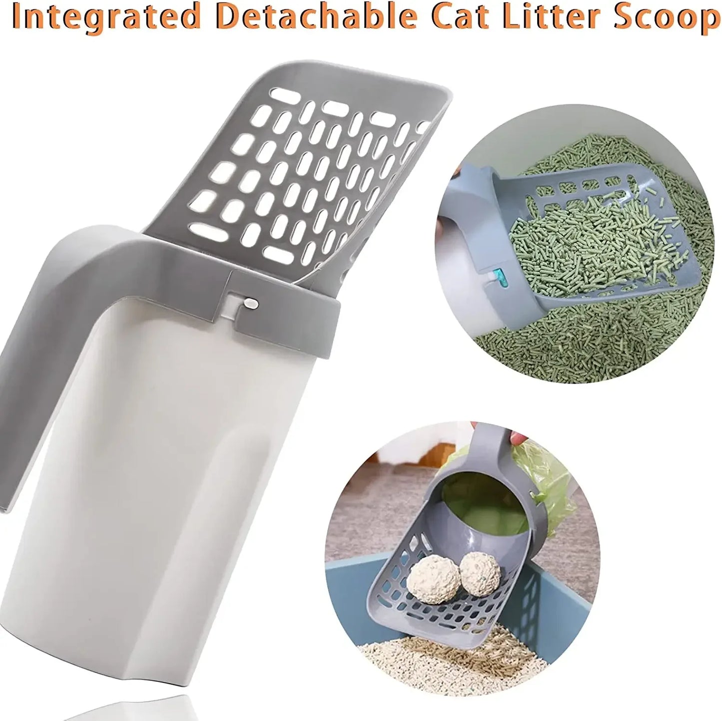 Cat Litter Scoop Self Cleaning With Refill Bags Portable