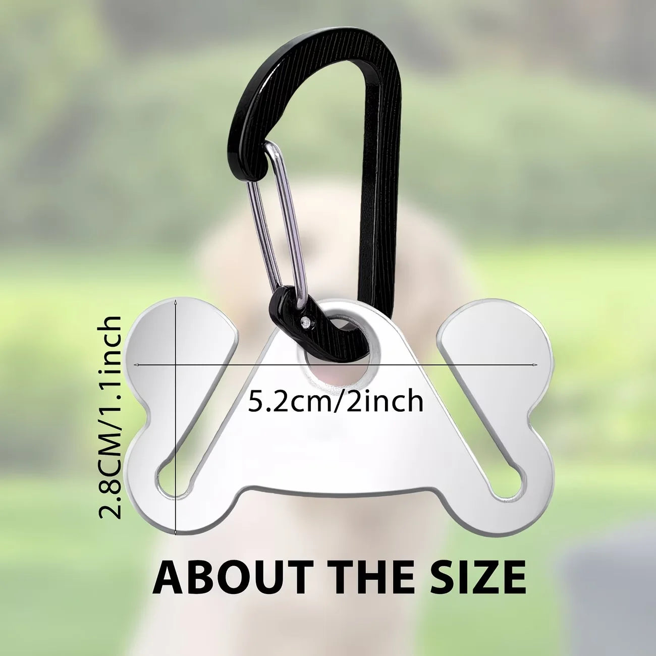 Stainless Steel Dog Poop Bag Holder Carrier, Hands Free Waste Bag Holder With Clip,Dog Walking Dog Accessories Cleaning Supplies