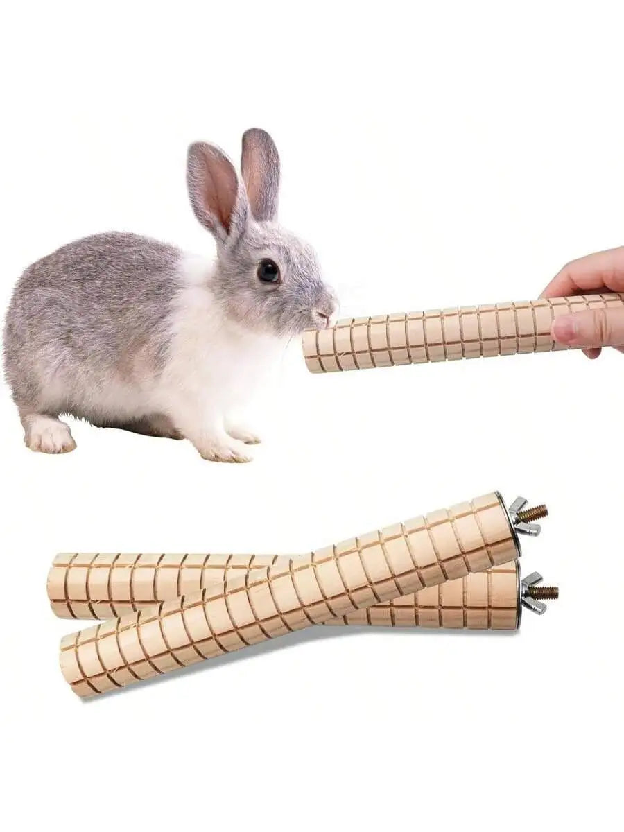 Wooden Chew Toy For Guinea Pig Rabbit Hamster Chinchilla Rat Small Animal Cage Accessory