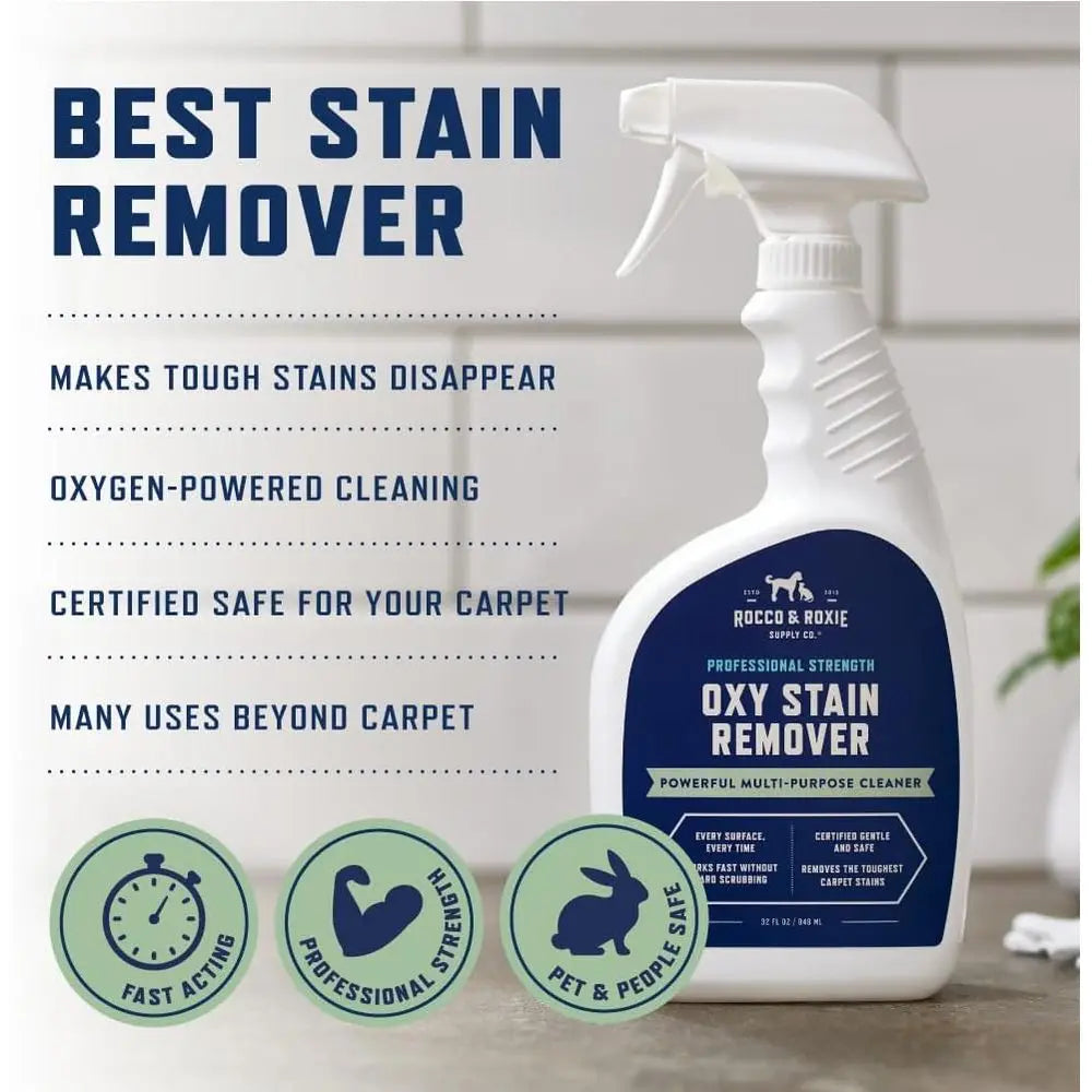 Oxygen-Powered Stain Remover Spray for Carpets, Pet Stains, Upholstery, Laundry, and More