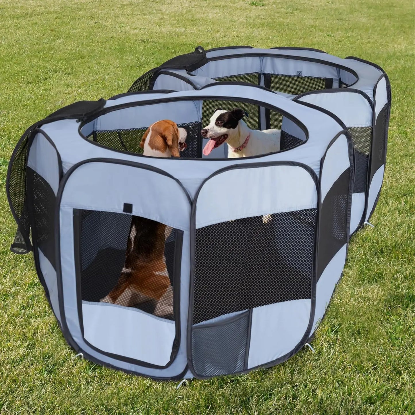Large Pop-Up Pet Playpen, Indoor Outdoor Enclosure for Cats and Small Animals, Portable Foldable Design