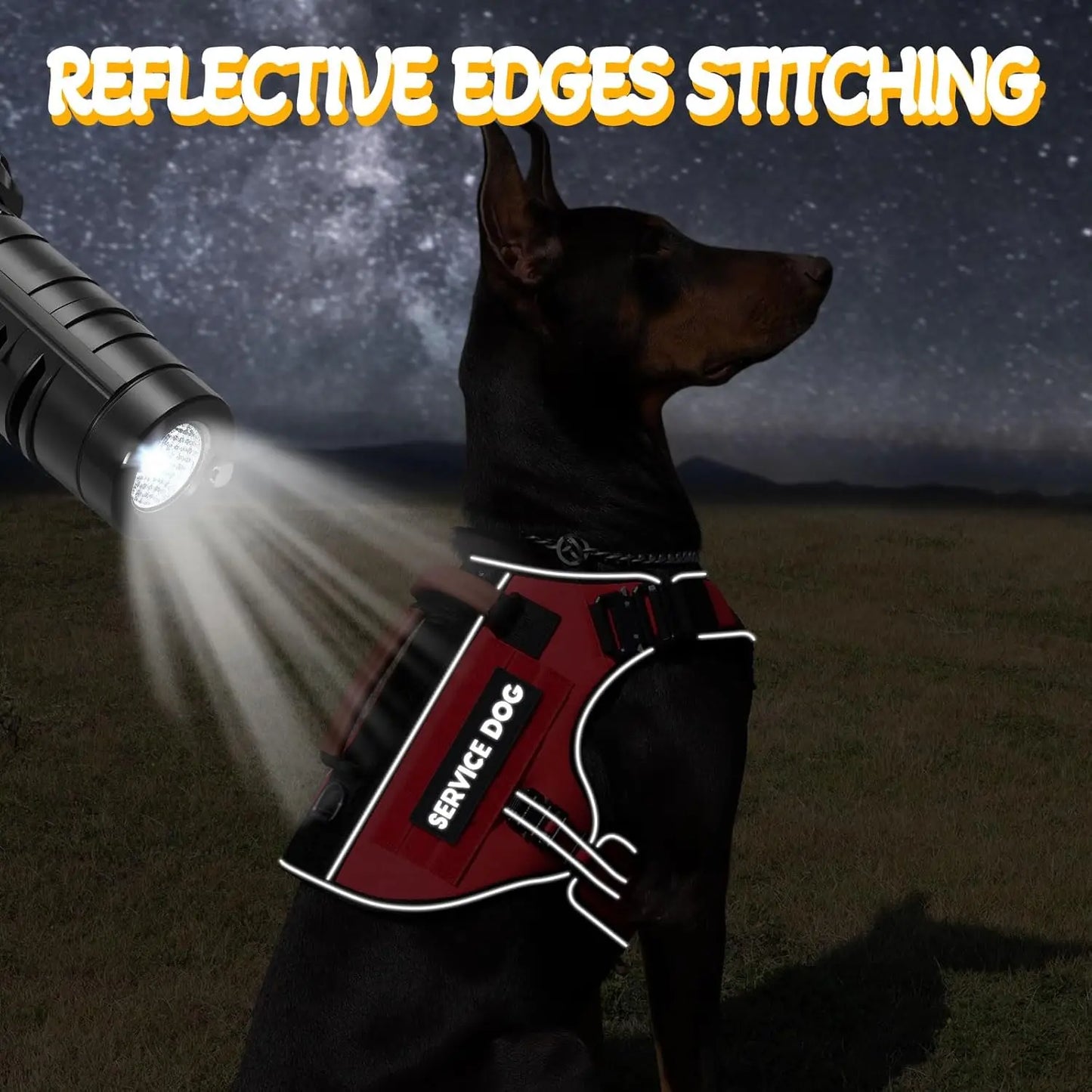 Tactical Dog Harness With Metal Buckles And Reflective No Pull Vest