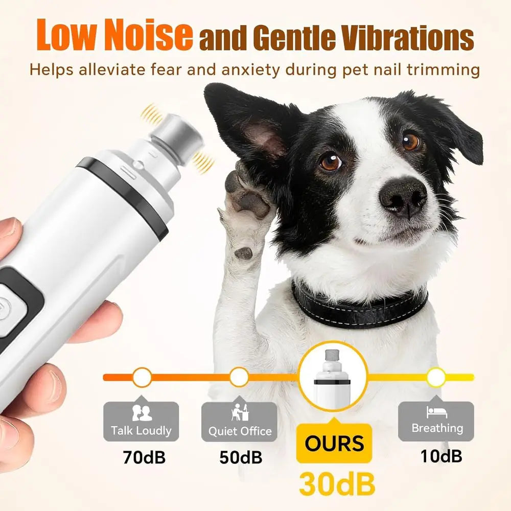Electric Nail Grinder 3 Speeds Clippers with Lights Quiet Nail Clipper PainlCare Trimmers Tools for Small Medium Large Dogs and