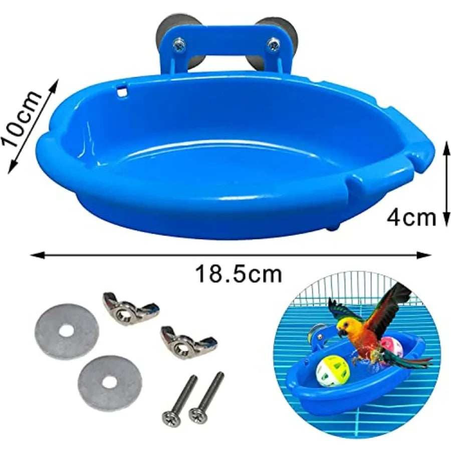 Hanging Bird Bath With Balls For Parrots And Budgies