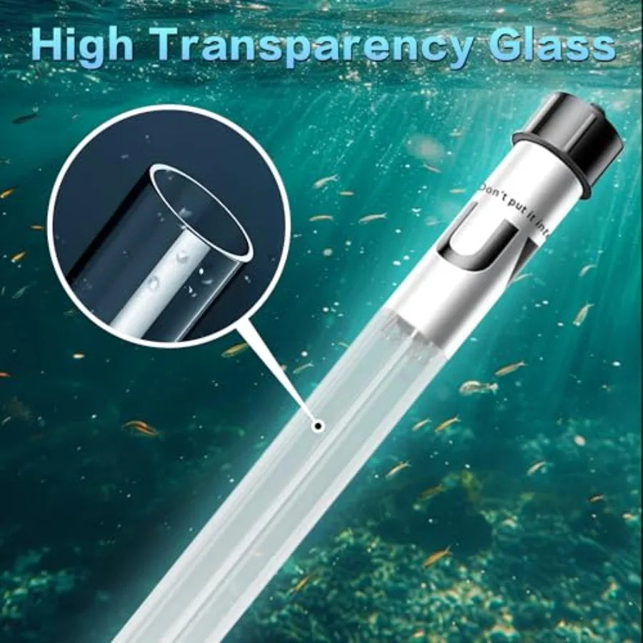 Pond UV Light 100-1200 Gallon, Aquarium UV Light, UV Water Clarifier for Koi Pond, Cold Plunge, Aquarium, Swimming Pool, Spa an
