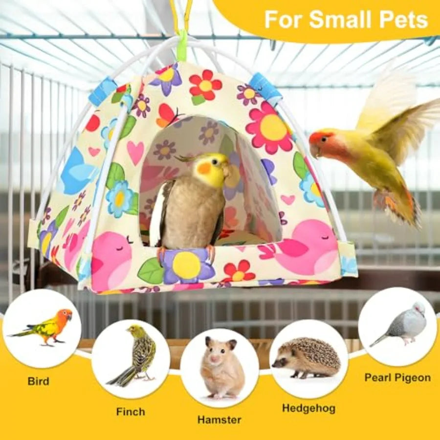 All-Season Bird Bed and Nest Tent for Budgies and Finches