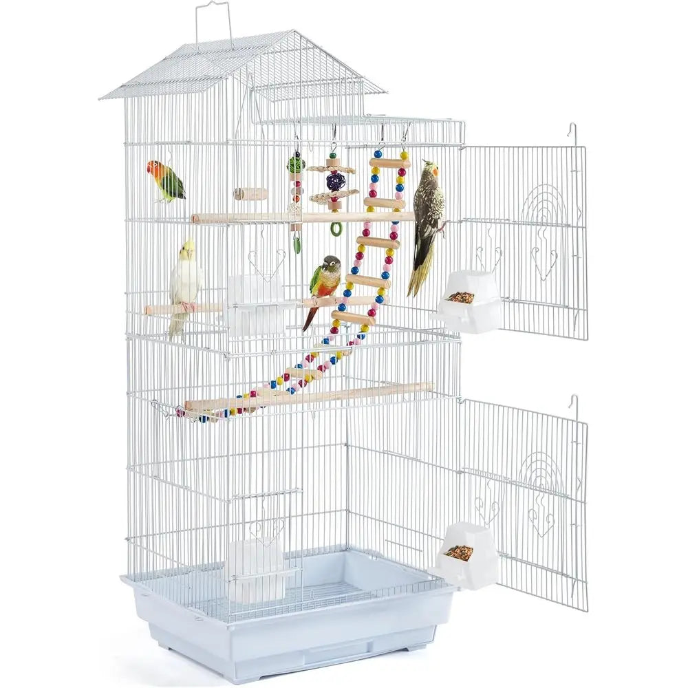 39-inch Roo Top Medium ParaBird Cages for Cockatiels Conures Budgies Canaries Lovebirds Green Cheek Small Birds Parrots, Travel