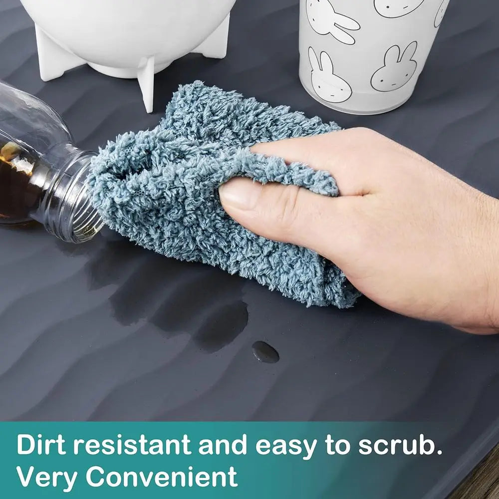 Silicone Under Sink Mat 31 x 22 Liner, Kitchen and Bathroom, Cabinet and Counter Protector, Storage and Organizers, Litter Mat,