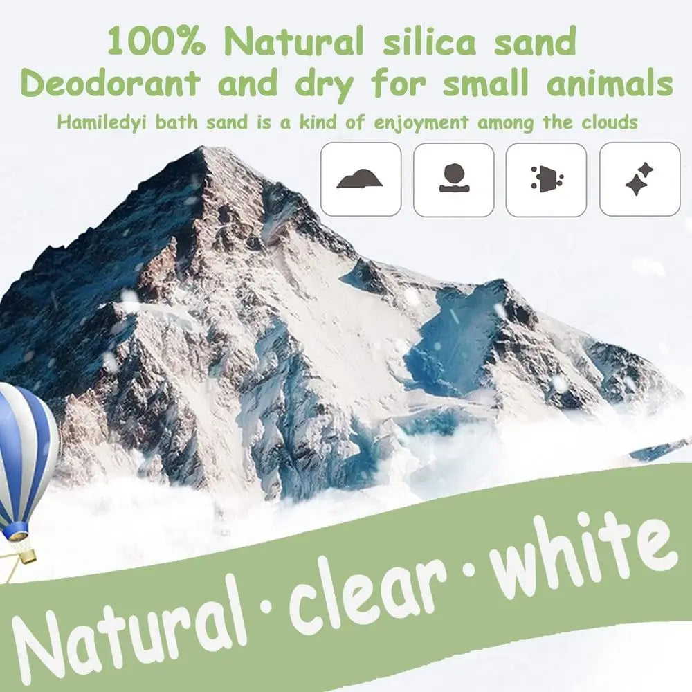 Hamster Bathing Sand 4 LB Gerbil Powder Grooming Sand or Tiny Friends Arm Chinchilla Dust Bath Potty Litter Sand