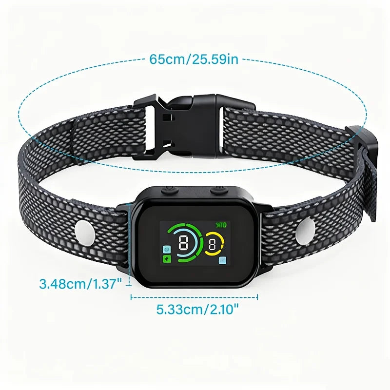 Dog Bark Stop Collar - USB Charging Intelligent Anti Bark Collar, 7-Level Sensitivity, No Electric Shock, Gentle And Safe, Does Not Harm Dogs, Dog Training Tool, Bark Deterrent, Durable Nylon, Adjustable Length, Suitable for