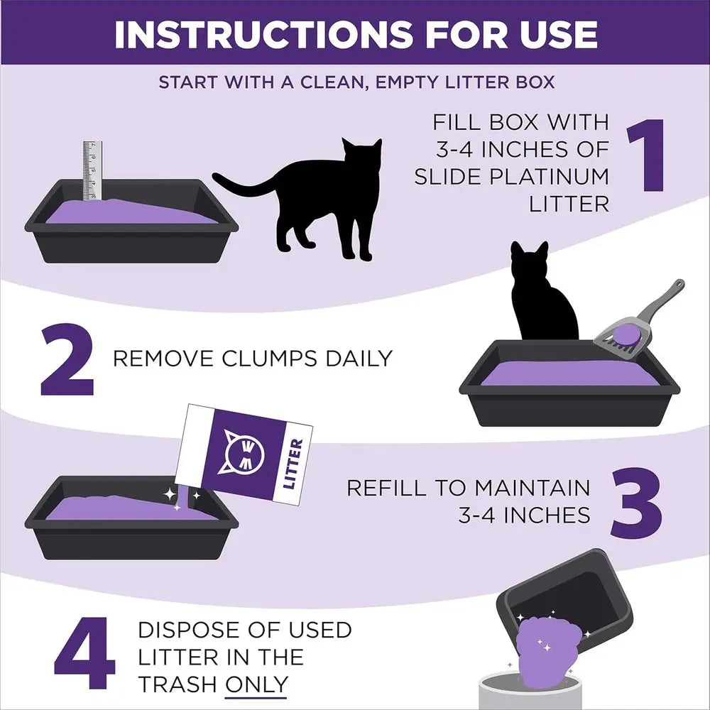 SLIDE Platinum Multi-Cat Clumping Litter, Easy Clean Technology, 14-Day Odor Control, 18 lbs