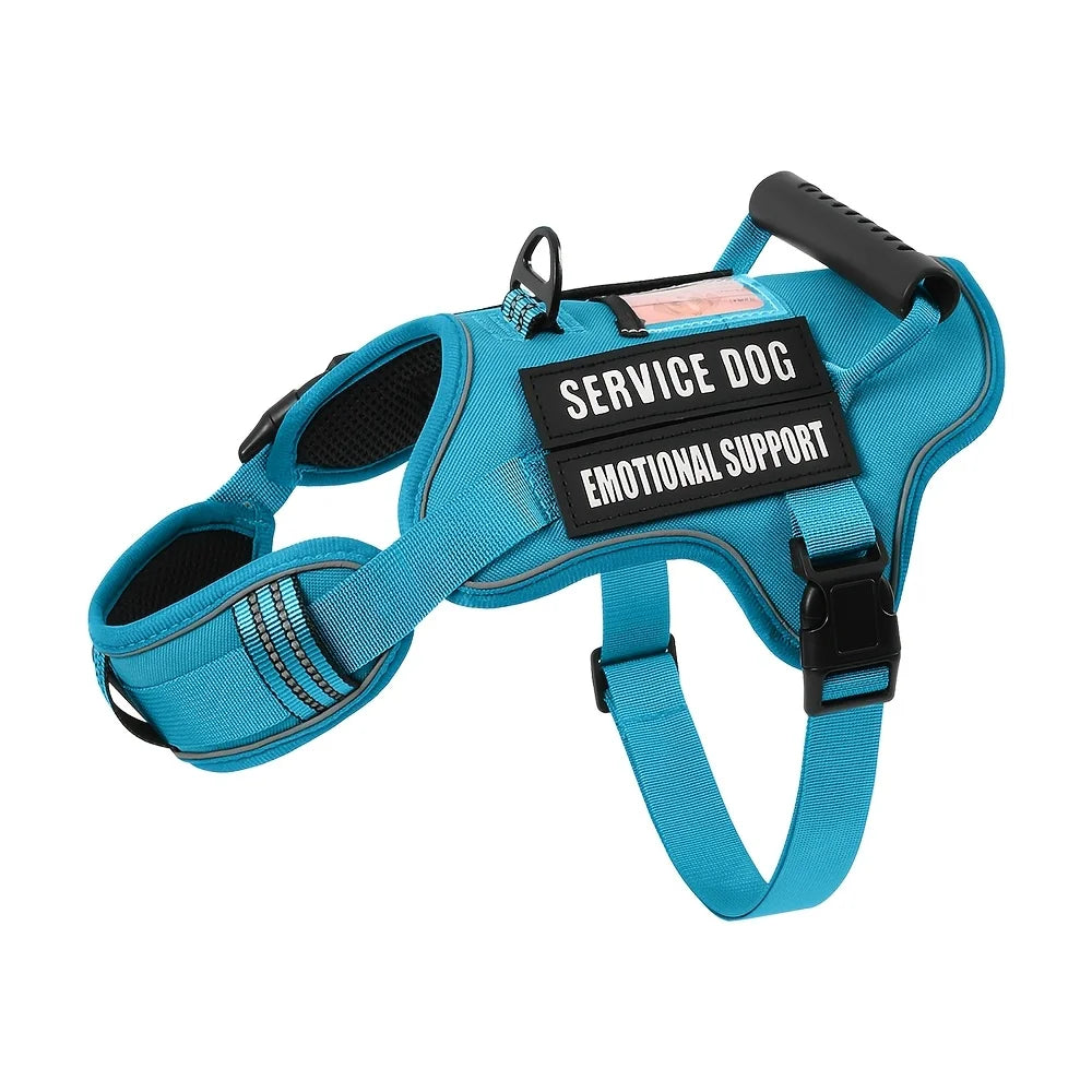 Tactical Service Dog Harness with Molle And Control Handle Adjustable And Reflective Pet Vest Harness for Easy Walking And Training - No More Pulling, Tugging Or Choking