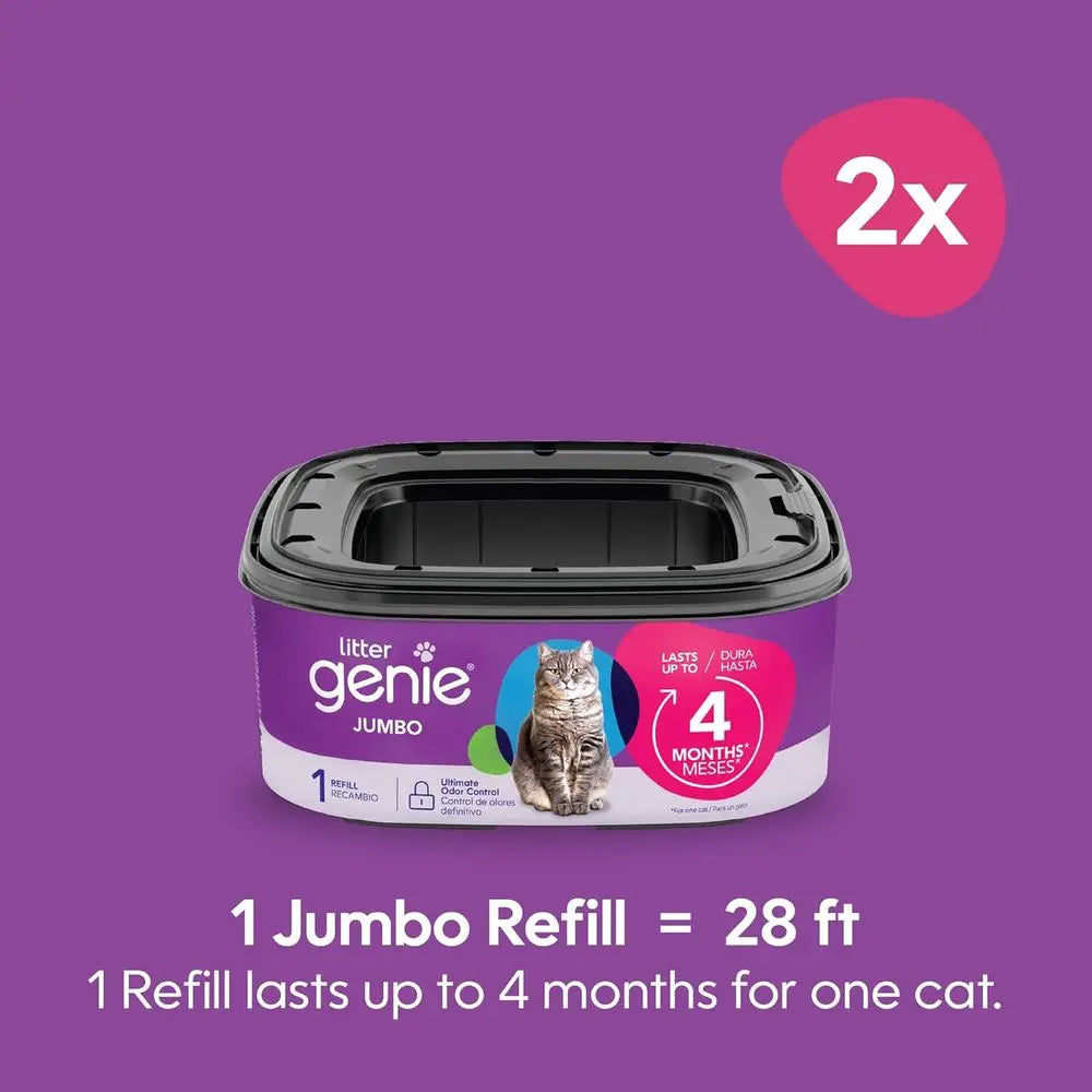 Jumbo 2-Pack, 56 Total t | Up to 8 Months o Supply in 2 cartridges | Odor Control Cat Litter Bags