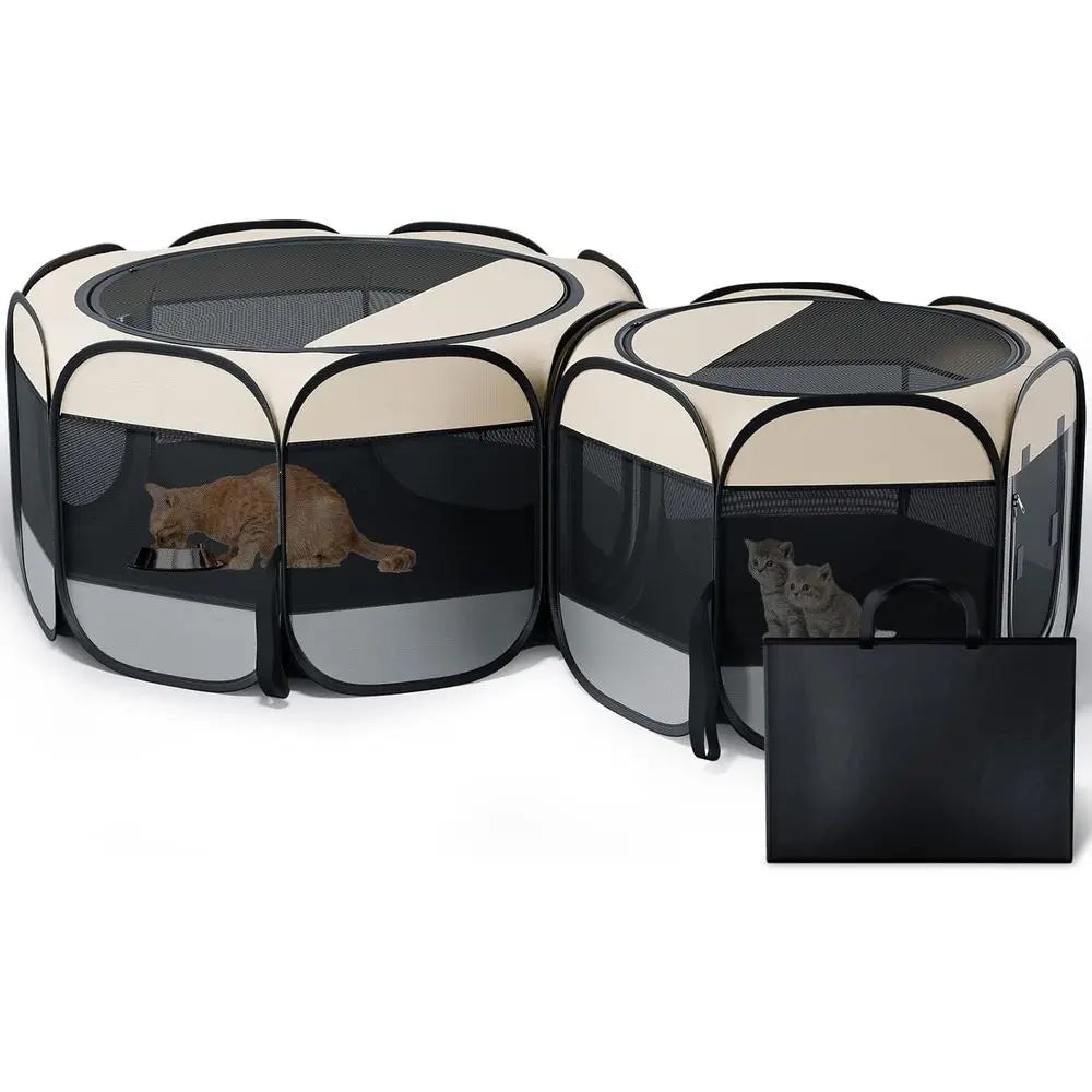 60x24 Spacious Portable Playpen for Dogs, Cats, and Small Animals with Carrying Bag - Ideal for Indoor and Outdoor Use