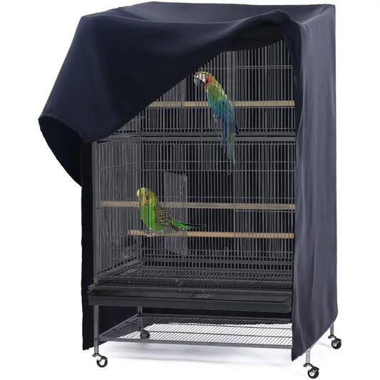 Pets Product Unil Birdcage Cover Blackout & Breathable, Pets' Good Night, Large, Black, 35 L x 25 W x 47 H