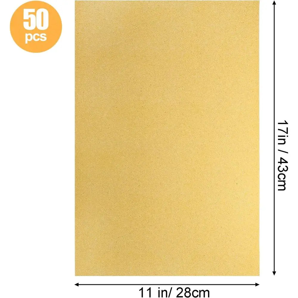 50 Pieces Gravel Liner Paper, 11 x 17 inch Birdcage Liner, Pet Bedding Accessories, Parrot Cage Sandpapers